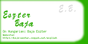 eszter baja business card